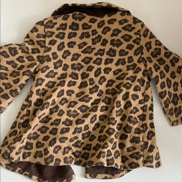 Janie and Jack Brown Leopard Print Pea Coat - Picture 6 of 6